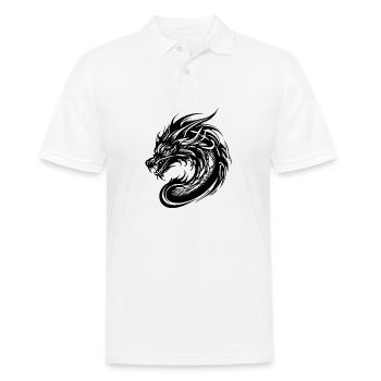 Drache Drachen Fantasie Mythologie - Männer Poloshirt - Weiß - Vorne - Kai (181cm)