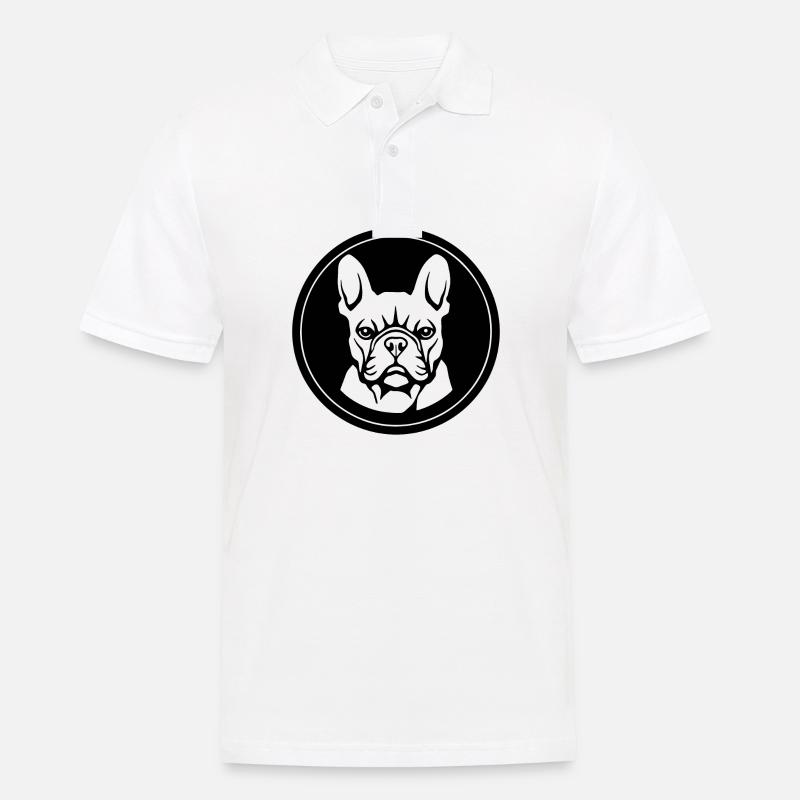 Bouledogue français Terrier de Boston - Polo Homme - blanc