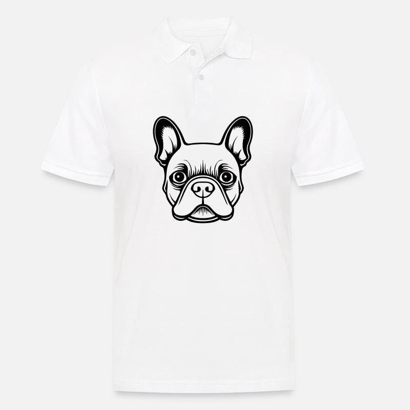 Bouledogue français Terrier de Boston - Polo Homme - blanc