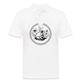 Frosch Amphibie Kröte - Männer Poloshirt - Weiß - Vorne - Kai (181cm)