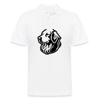 Golden retriever - Polo Homme - blanc - Devant - Kai (181cm)
