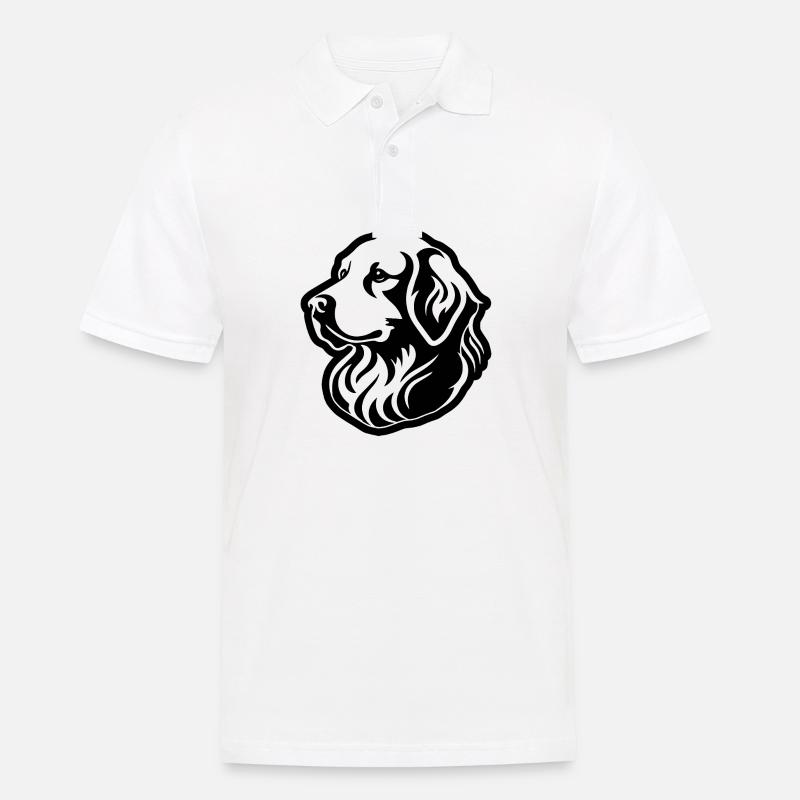 Golden Retriever - Männer Poloshirt - Weiß