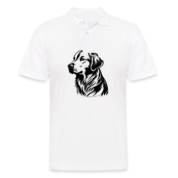 Golden retriever - Polo Homme - blanc - Devant - Kai (181cm)