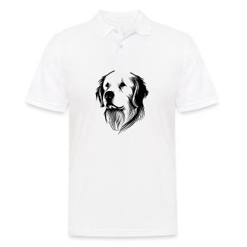 Golden retriever - Polo Homme - blanc - Devant - Kai (181cm)