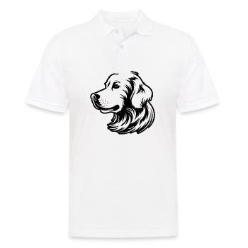 Golden retriever - Polo Homme - blanc - Devant - Kai (181cm)