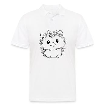 Hedgehog Forest Prickly Animal - Men's Polo Shirt - white - Front - Kai (181cm)