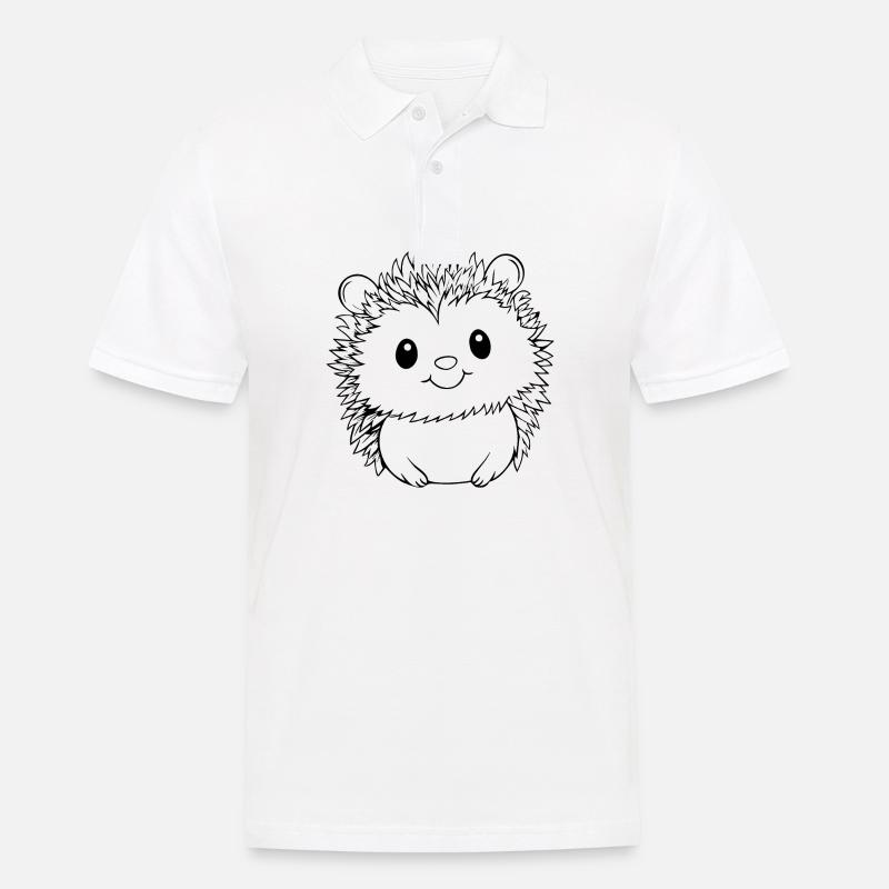 Hérisson Forest Prickly Animal - Polo Homme - blanc