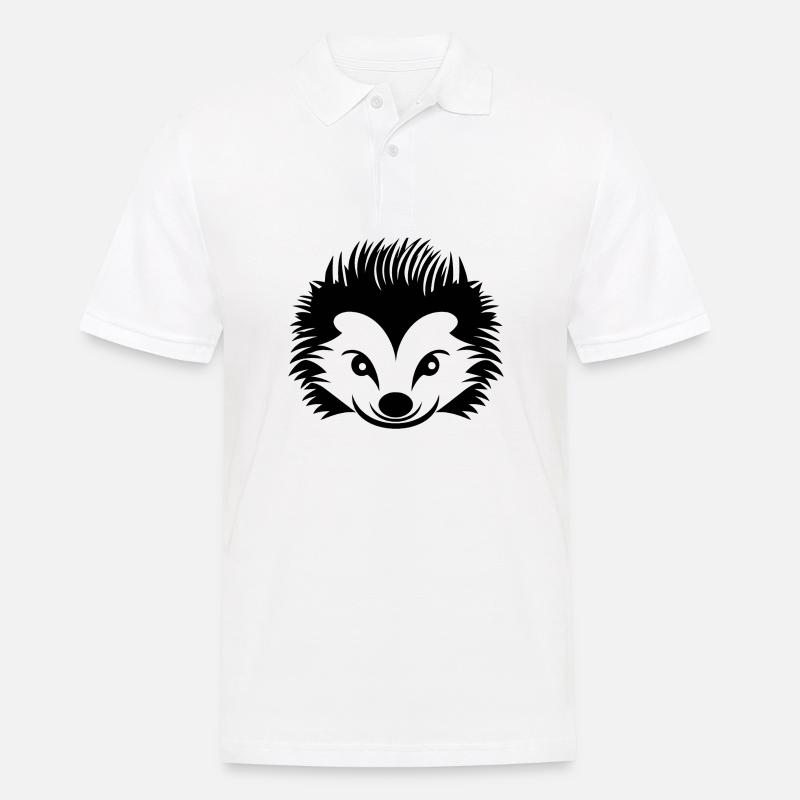 Igel Wald Stachelig Tier - Männer Poloshirt - Weiß