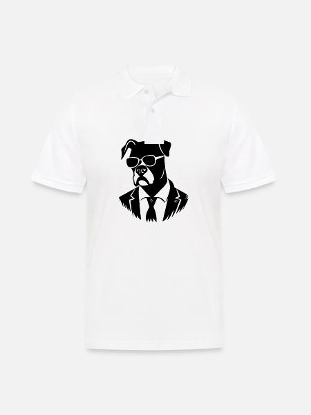 Boxer Hund Hunderasse - Männer Poloshirt - Weiß