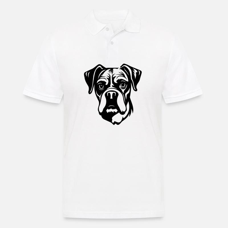 Boxer Hund Hunderasse - Männer Poloshirt - Weiß
