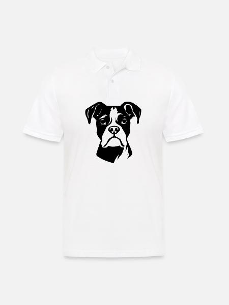 Boxer Hund Hunderasse - Männer Poloshirt - Weiß