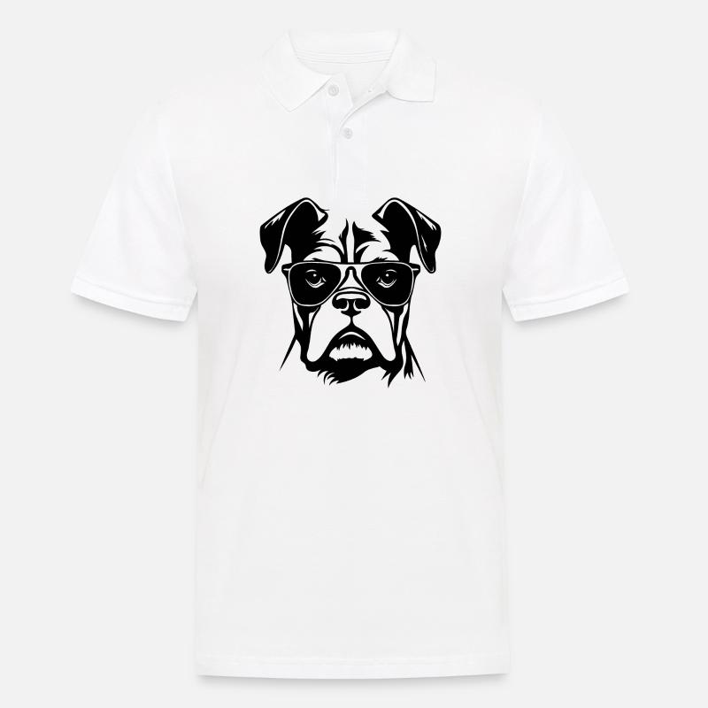 Boxer Hund Hunderasse - Männer Poloshirt - Weiß