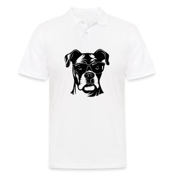 Boxer Hund Hunderasse - Männer Poloshirt - Weiß - Vorne - Kai (181cm)