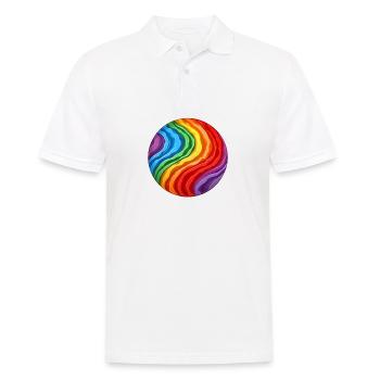 Freedom to Love Rainbow - Männer Poloshirt - Weiß - Vorne - Kai (181cm)