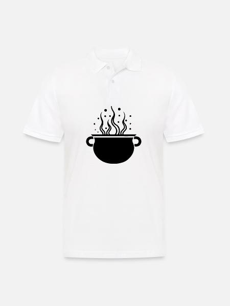 Cauldron Magical Witch Halloween - Men's Polo Shirt - white