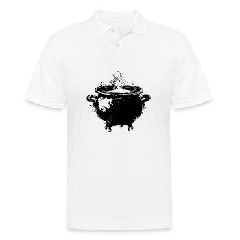 Cauldron Magical Witch Halloween - Men's Polo Shirt - white - Front - Kai (181cm)