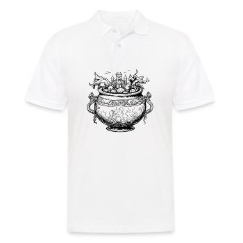 Cauldron Magical Witch Halloween - Men's Polo Shirt - white - Front - Kai (181cm)
