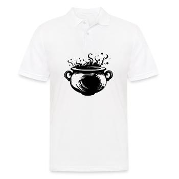 Cauldron Magical Witch Halloween - Men's Polo Shirt - white - Front - Kai (181cm)