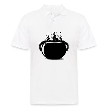 Cauldron Magical Witch Halloween - Men's Polo Shirt - white - Front - Kai (181cm)