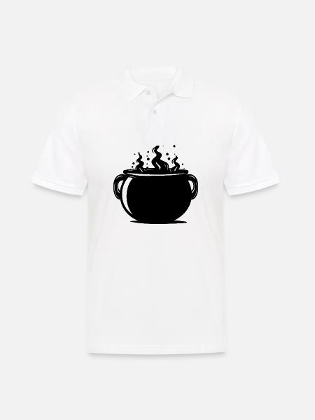 Cauldron Magical Witch Halloween - Men's Polo Shirt - white