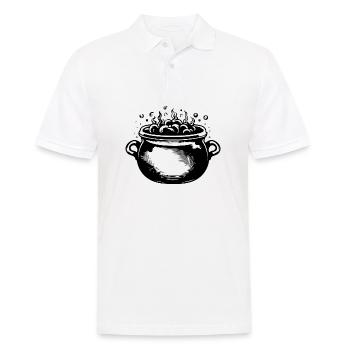 Cauldron Magical Witch Halloween - Men's Polo Shirt - white - Front - Kai (181cm)