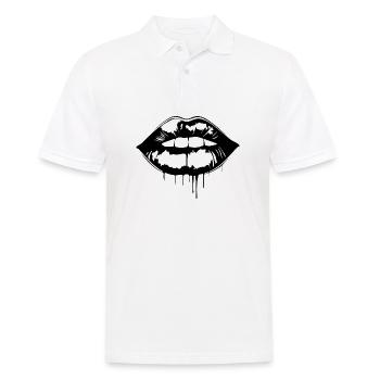 Lèvres, bouche, baisers lèvres - Polo Homme - blanc - Devant - Kai (181cm)