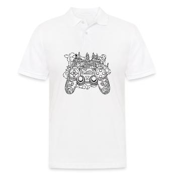 Controller Gaming Video Games Gamepad - Men's Polo Shirt - white - Front - Kai (181cm)