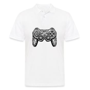 Controller Gaming Video Games Gamepad - Men's Polo Shirt - white - Front - Kai (181cm)
