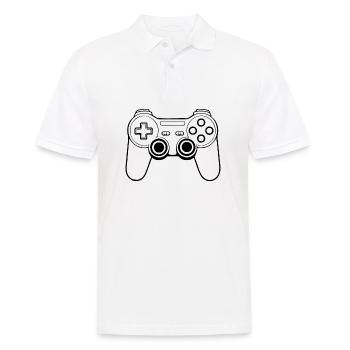 Controller Gaming Video Games Gamepad - Men's Polo Shirt - white - Front - Kai (181cm)