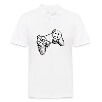 Controller Gaming Video Games Gamepad - Men's Polo Shirt - white - Front - Kai (181cm)