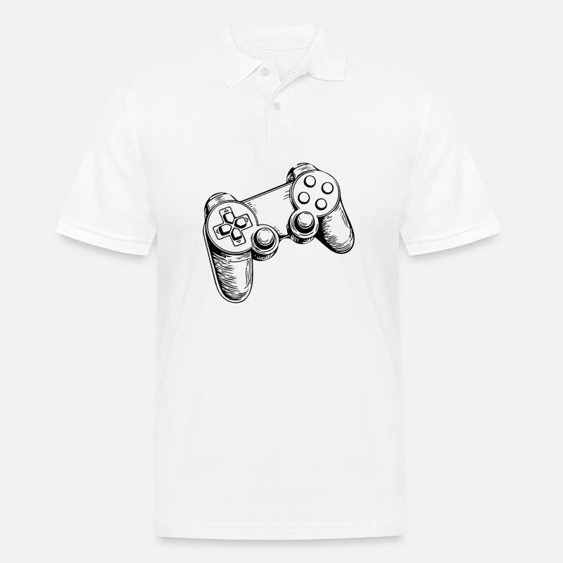 Controller Gaming Videospiele Gamepad - Männer Poloshirt - Weiß