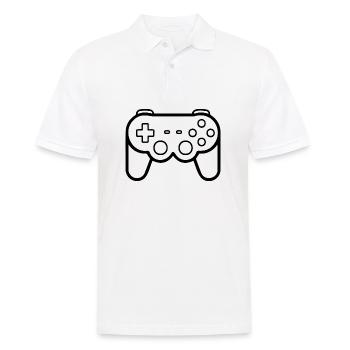 Manette de jeu de jeux vidéo - Polo Homme - blanc - Devant - Kai (181cm)