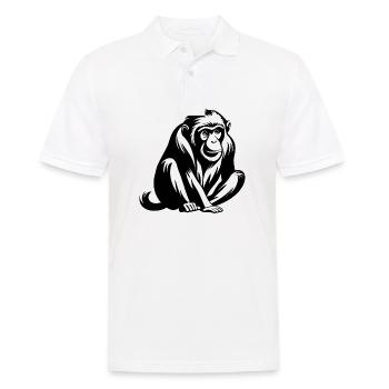 Monkey Monkey Monkey Face Jungle - Men's Polo Shirt - white - Front - Kai (181cm)