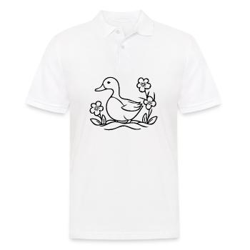 Duck Birds Ducks - Men's Polo Shirt - white - Front - Kai (181cm)