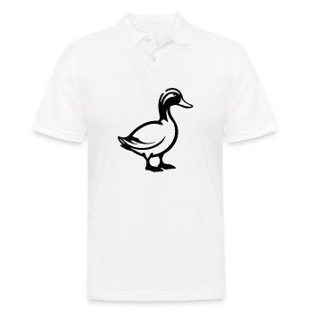 Duck Birds Ducks - Men's Polo Shirt - white - Front - Kai (181cm)
