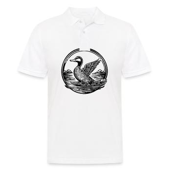Duck Birds Ducks - Men's Polo Shirt - white - Front - Kai (181cm)
