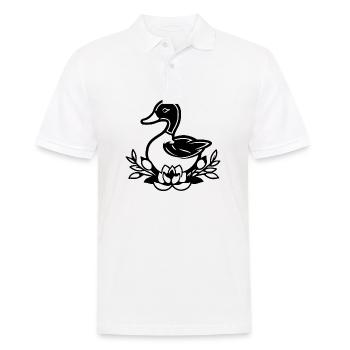 Duck Birds Ducks - Men's Polo Shirt - white - Front - Kai (181cm)