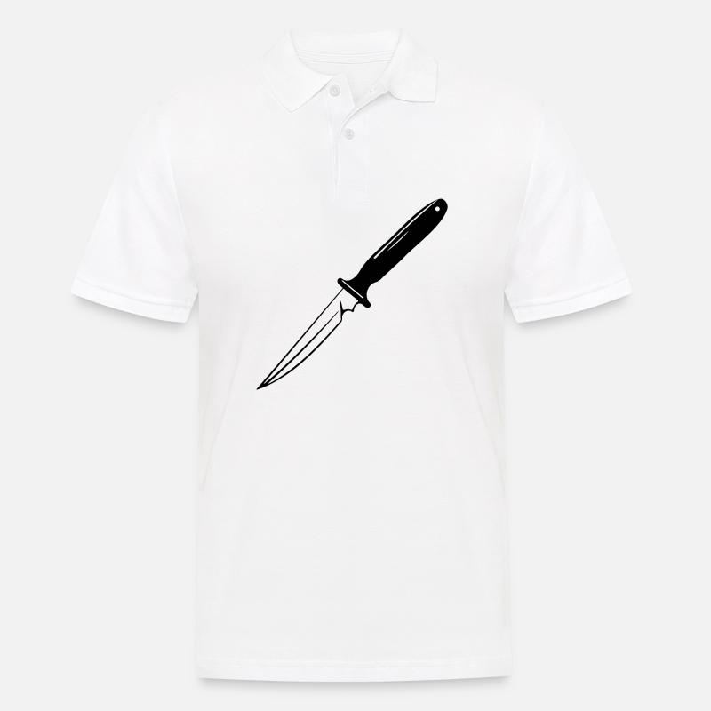 Messer Messerschmied Messerliebhaber - Männer Poloshirt - Weiß
