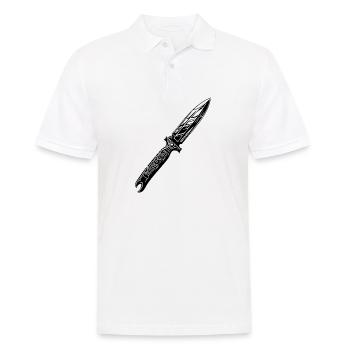 Knife Cutler Knife Lover - Men's Polo Shirt - white - Front - Kai (181cm)