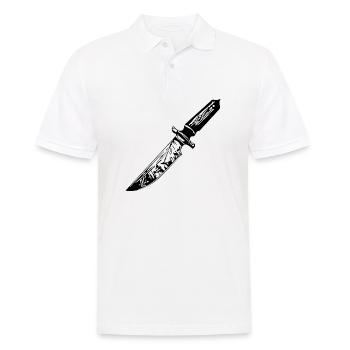 Knife Cutler Knife Lover - Men's Polo Shirt - white - Front - Kai (181cm)