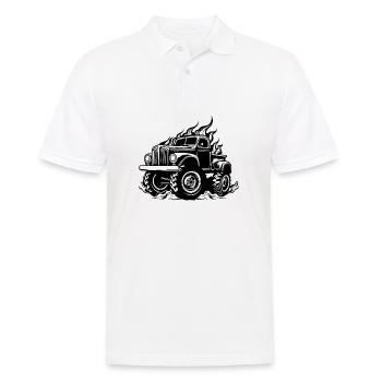 Monster Truck Monster Truck Lover Fan - Polo Homme - blanc - Devant - Kai (181cm)