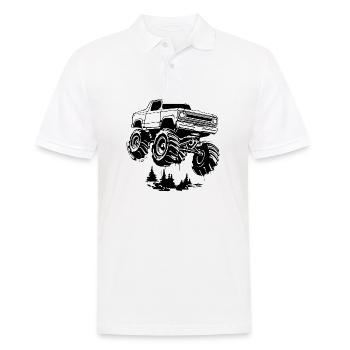 Monster Truck Monster Truck Lover Fan - Polo Homme - blanc - Devant - Kai (181cm)