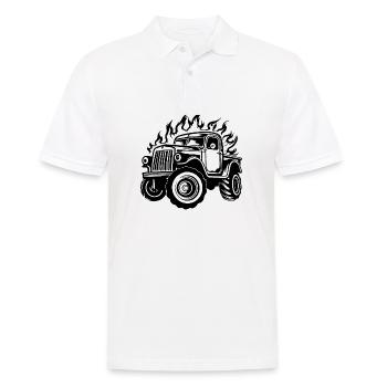 Monster Truck Monster Truck Lover Fan - Polo Homme - blanc - Devant - Kai (181cm)