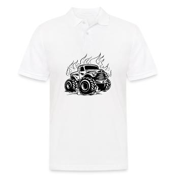 Monster Truck Monster Truck Lover Fan - Polo Homme - blanc - Devant - Kai (181cm)