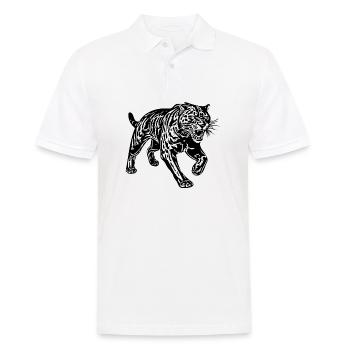Panther Raubtier Dschungel Wildkatze - Männer Poloshirt - Weiß - Vorne - Kai (181cm)