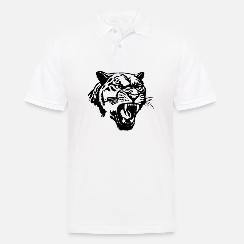 Panther Raubtier Dschungel Wildkatze - Männer Poloshirt - Weiß