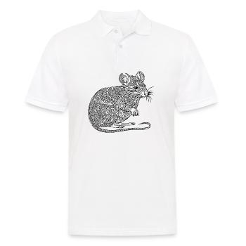 Ratte Maus Nagetier Ratten - Männer Poloshirt - Weiß - Vorne - Kai (181cm)