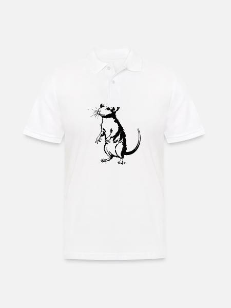 Rat Mouse Rodent Rats - Men's Polo Shirt - white