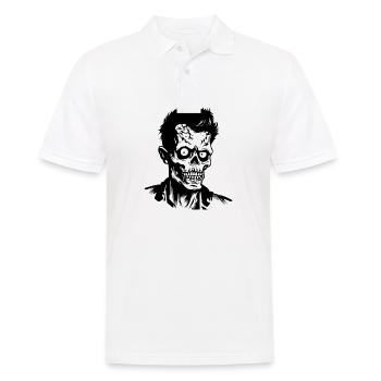 Zombie Untoter Halloween Horror - Männer Poloshirt - Weiß - Vorne - Kai (181cm)