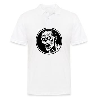 Zombie Untoter Halloween Horror - Männer Poloshirt - Weiß - Vorne - Kai (181cm)
